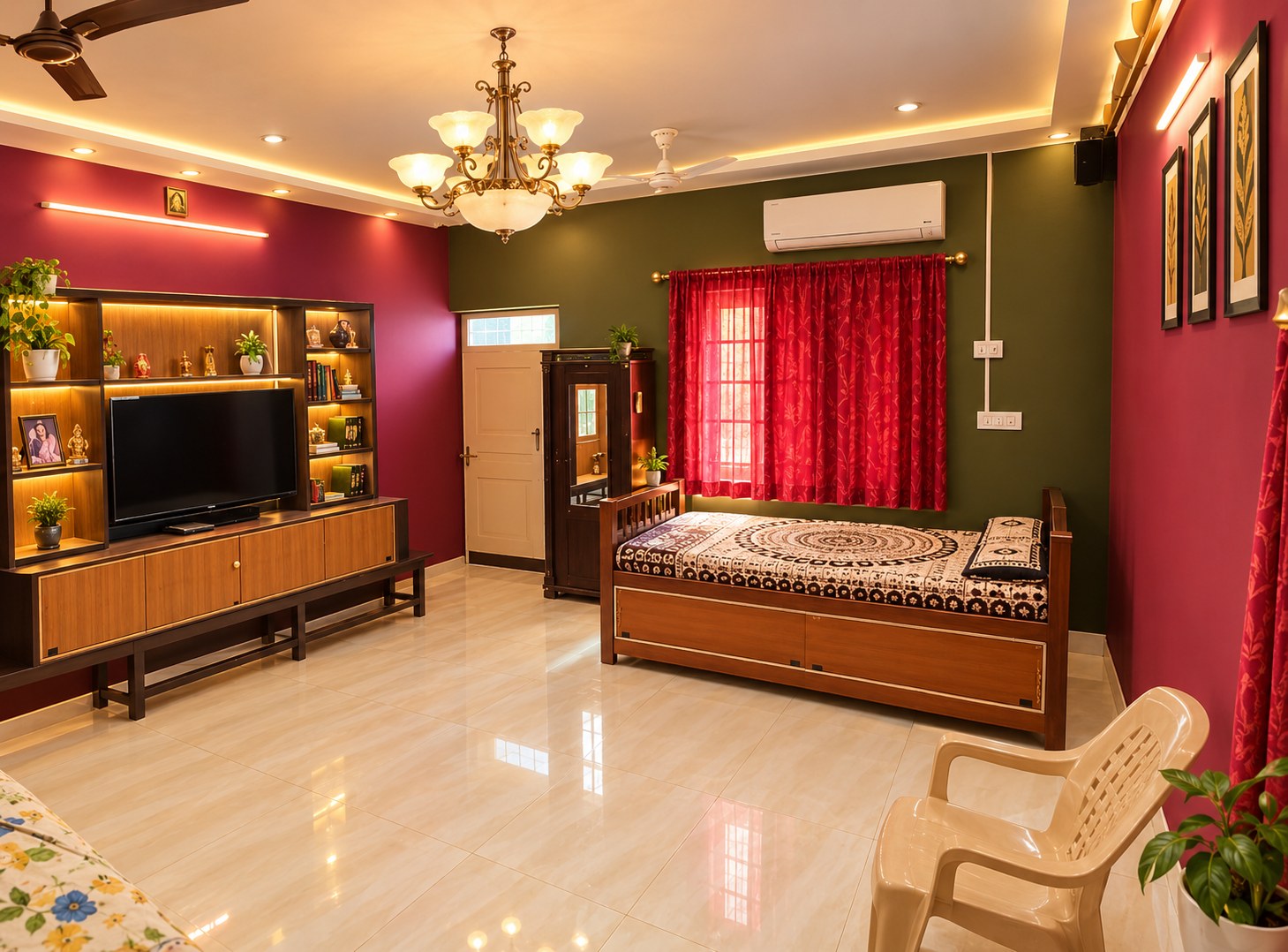 Spacious Saradha Nivas room